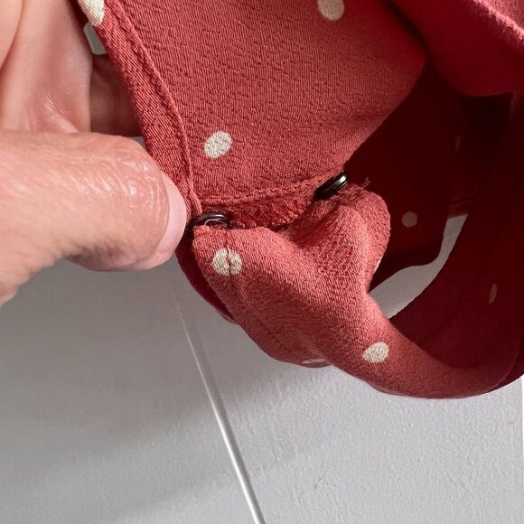 Madewell Sash-Tie Wrap Top in Polka Dot - Picture 7 of 11